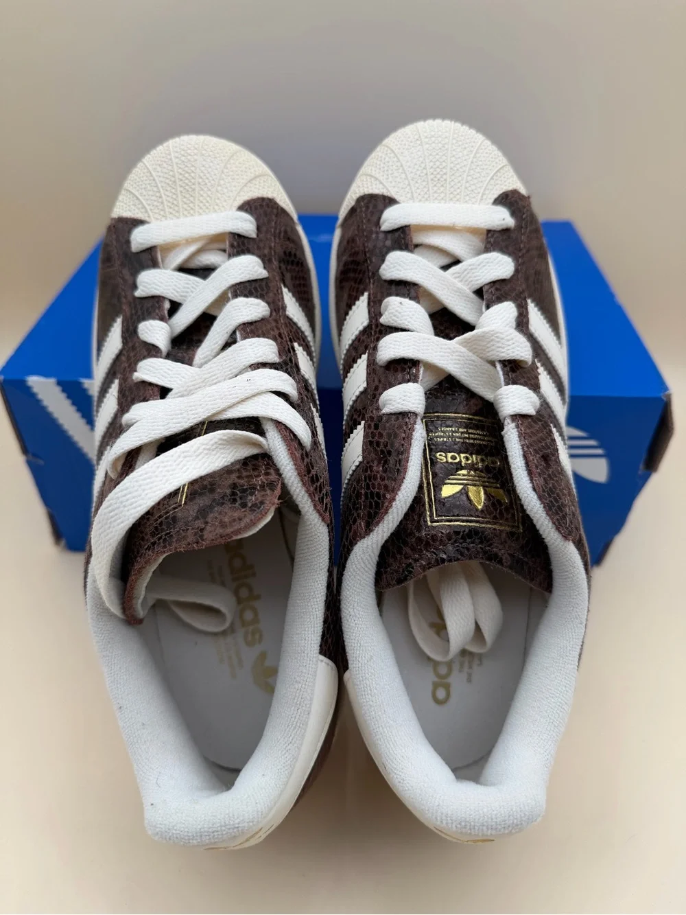 NWT adidas Superstar II W JP8158 Women’s 7.5 Snakeskin Box No lid